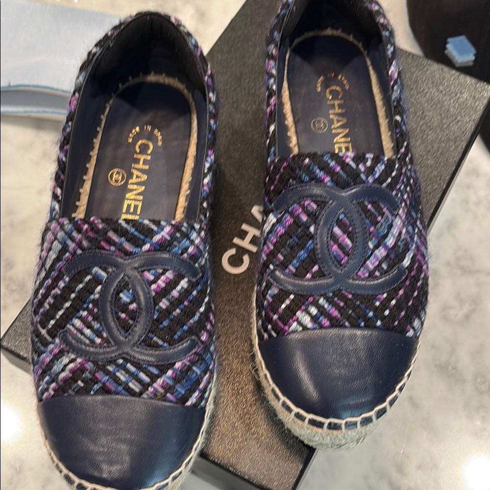 Sale ****Chanel Multicolor Espadrilles 38 authentic.